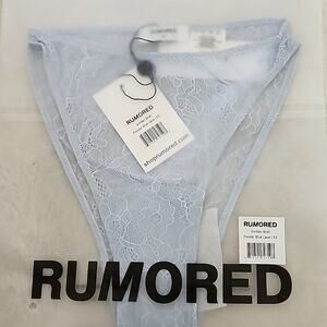 Rumored Powder Blue Lace Smitten Brief Panty High Waisted NWT - Women’s XS
